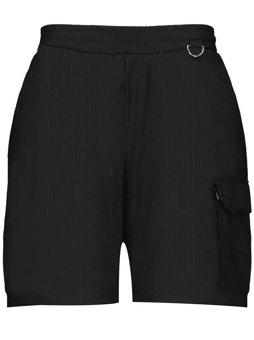 Black stretch-design men's shorts Family first | PSS2401BLACK